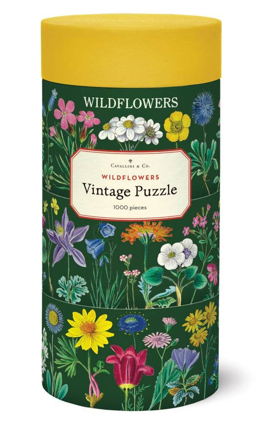 Cavallini 'Wildflowers' 1000 Pc Vintage Puzzle