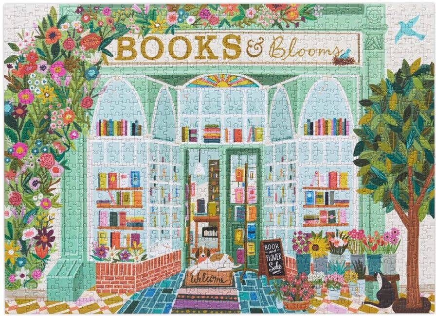 WerkShoppe 1000 Pc Puzzle – Books & Blooms