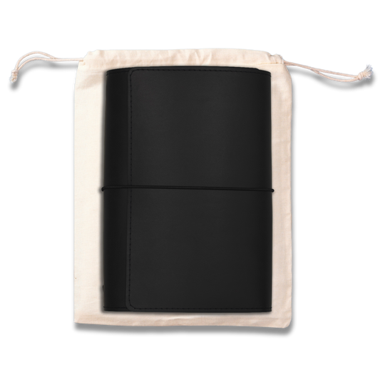 Refillable Notebook Folio > Raven Black Trifold