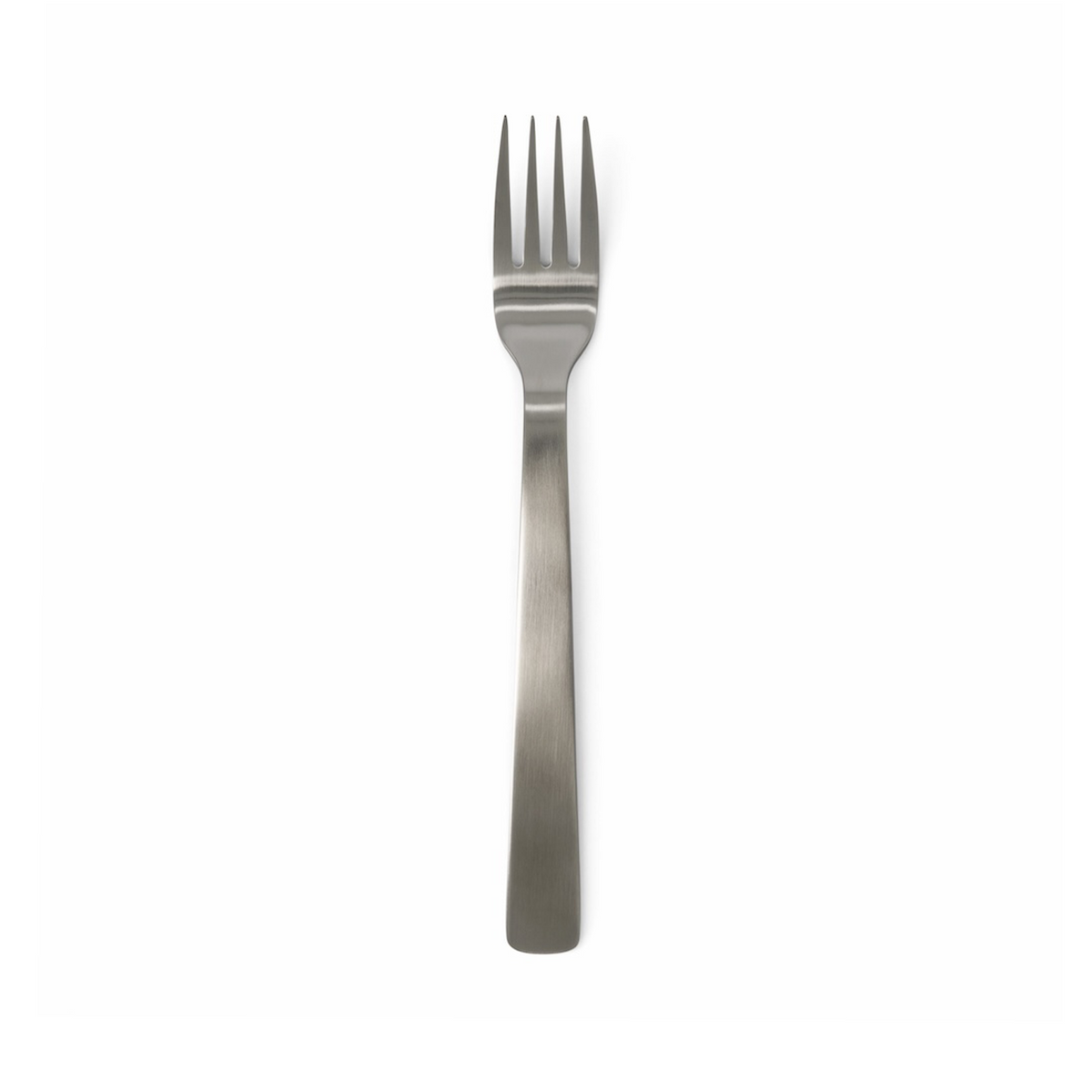 ACME brushed stainless steel table fork on a white background