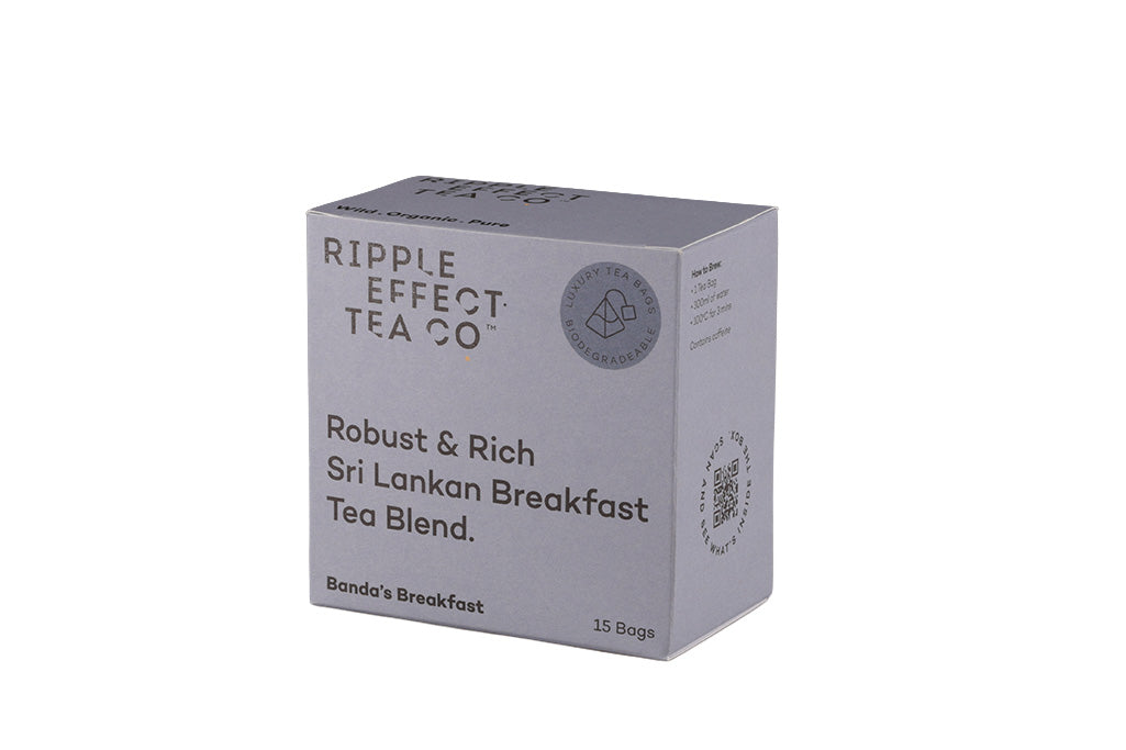 Ripple Effect Luxury Teabags: Banda's Breakfast - Robust & Rich Sri Lankan Breakfast Tea