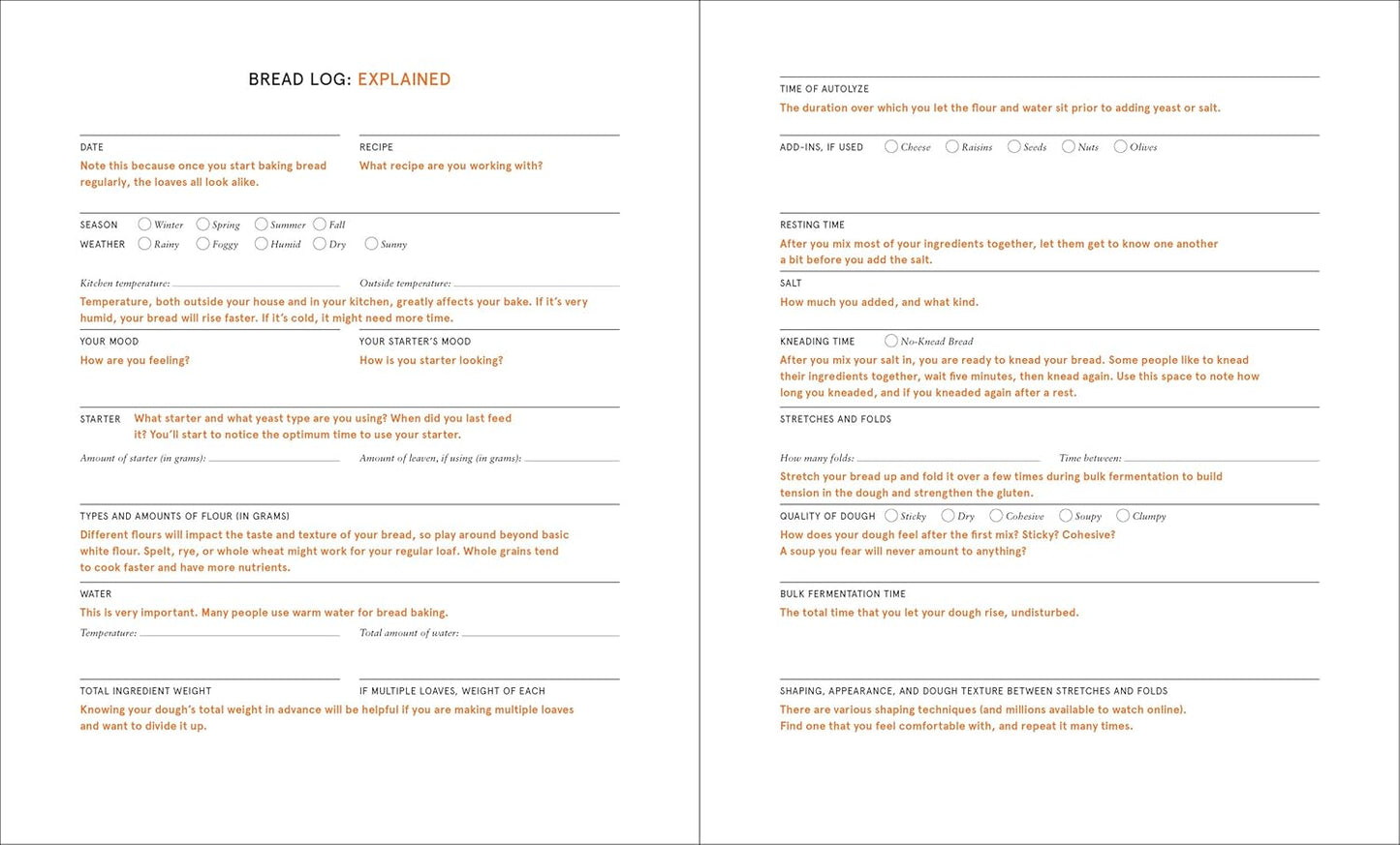 Bread Baker's Notebook