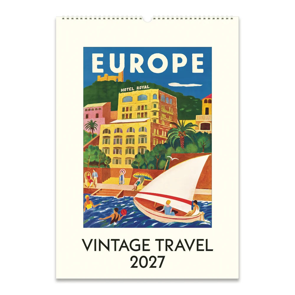 Cavallini 2027 Wall Calendar - Vintage Travel