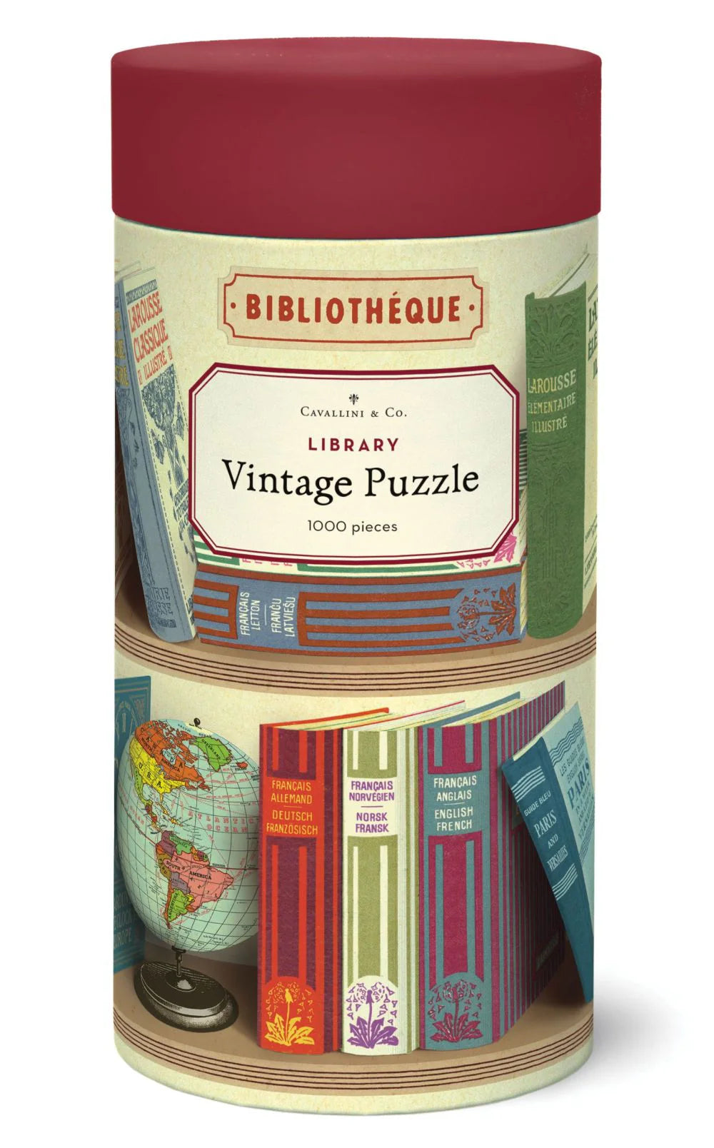 Cavallini 'Library' 1000 Pc Vintage Puzzle