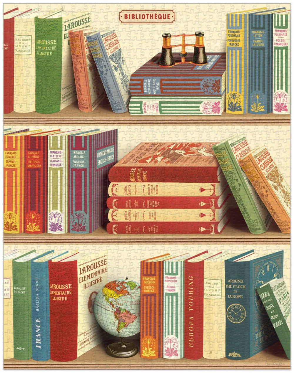 Cavallini 'Library' 1000 Pc Vintage Puzzle