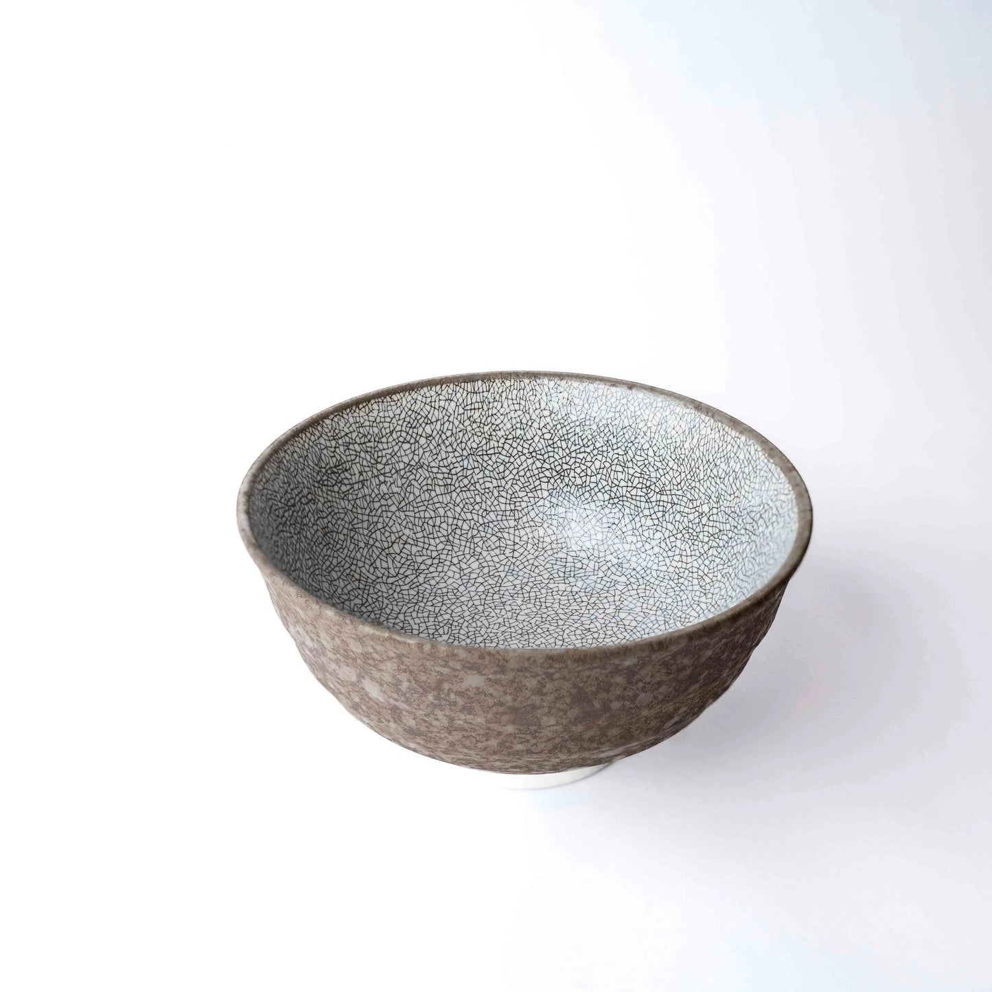 Made in Japan - Udon Bowl 17cm Fluted Crazed Grey