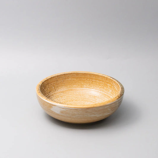 Wide Japanese Bowl, Burnt Orange Glaze