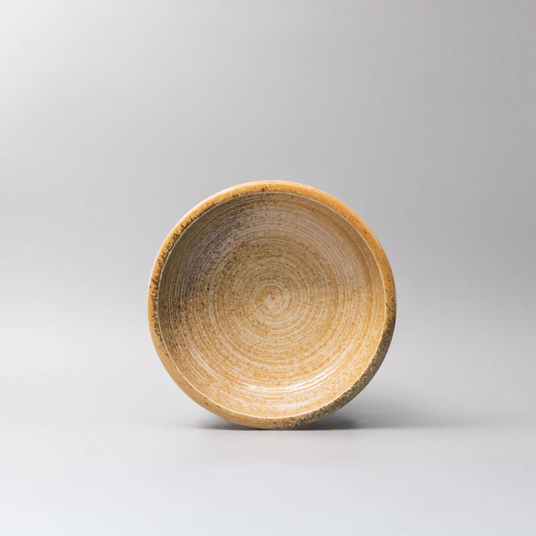 Wide Japanese Bowl, Burnt Orange Glaze