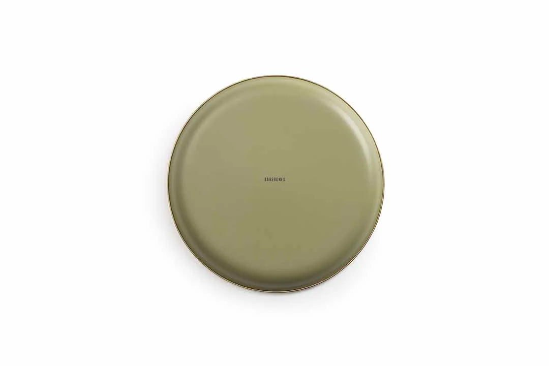 Barebones Enamel 2-Tone Deep Plate - Olive Drab
