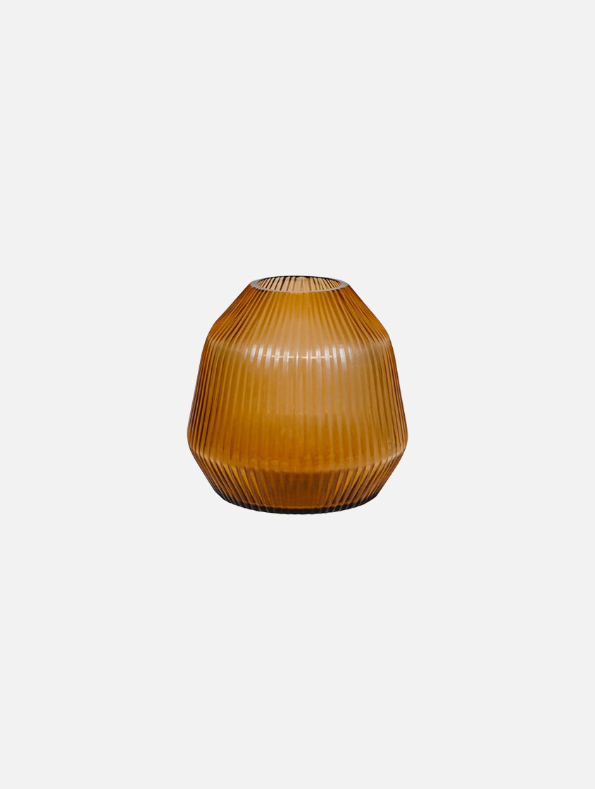 Brian Tunks Cut Glass Vase Conical, Mini.