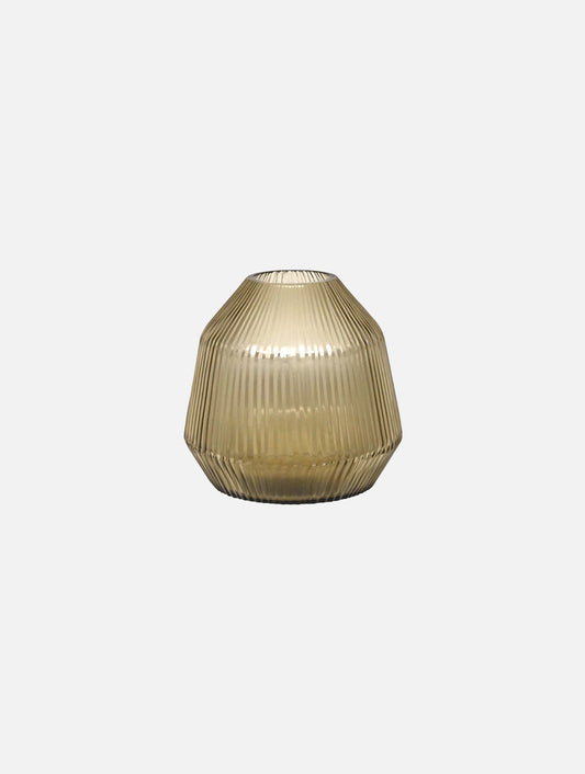 Brian Tunks Cut Glass Vase Conical, Mini.