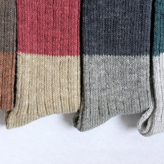 Nishiguchi Boston Cotton/Wool Ribbed Socks