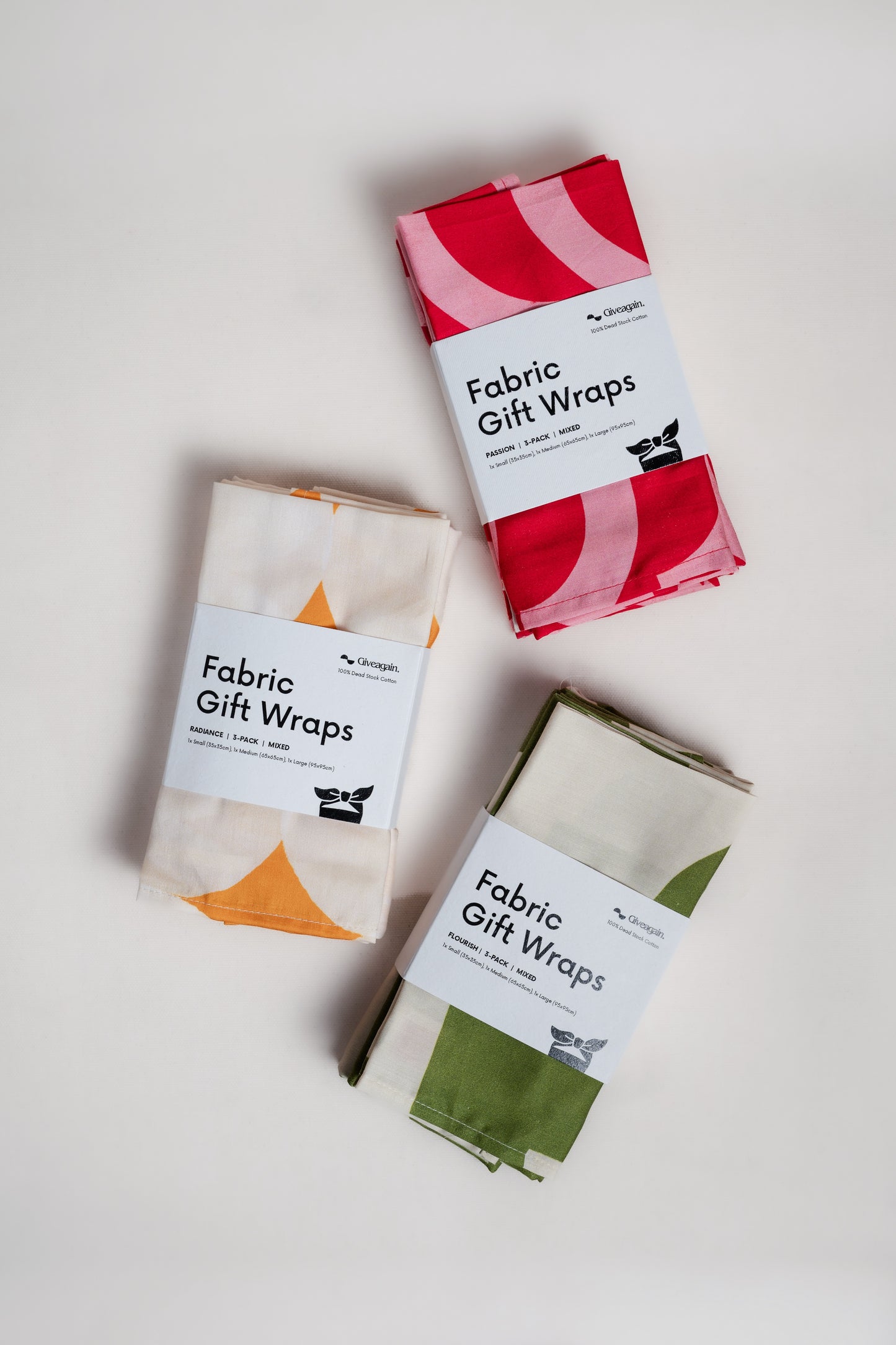 Fabric Gift Wraps 3-Pack