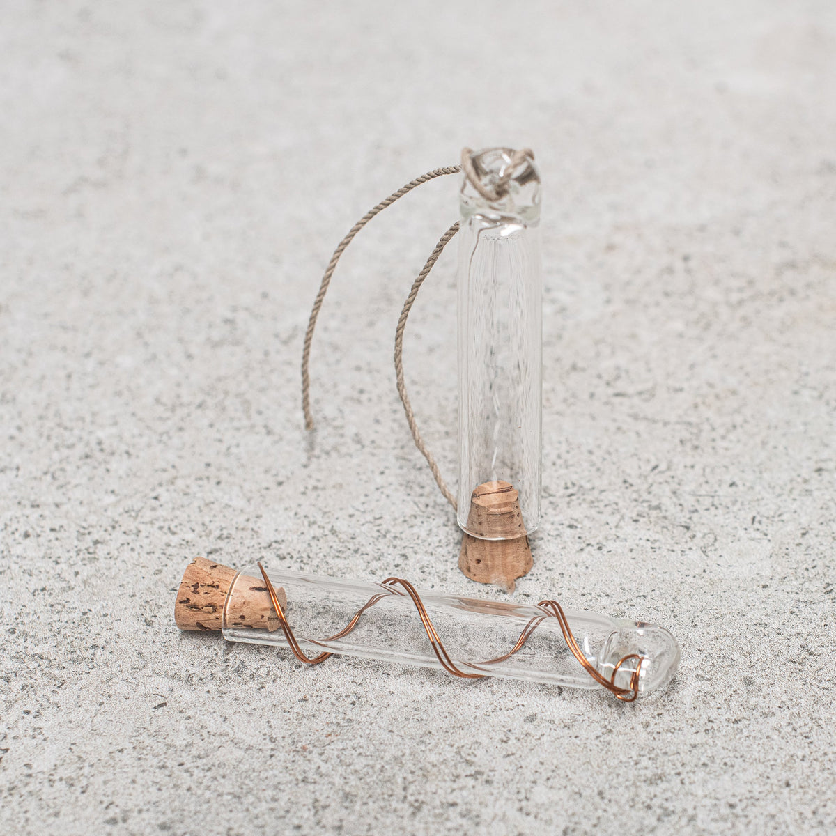 Vintage French Style Glass Tube | Decorative Glass Vessel
