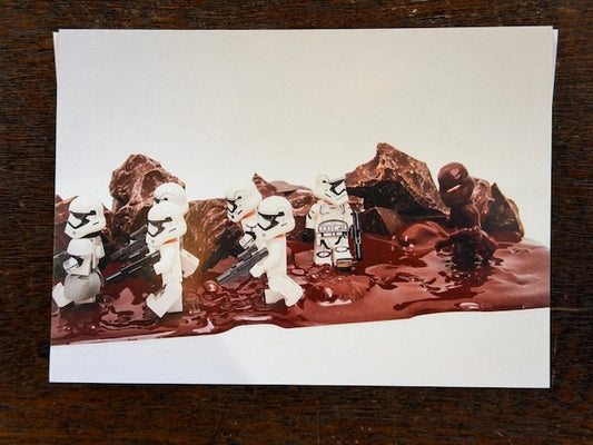 Lego Card: Sorry Boss, stepped in a puddle
