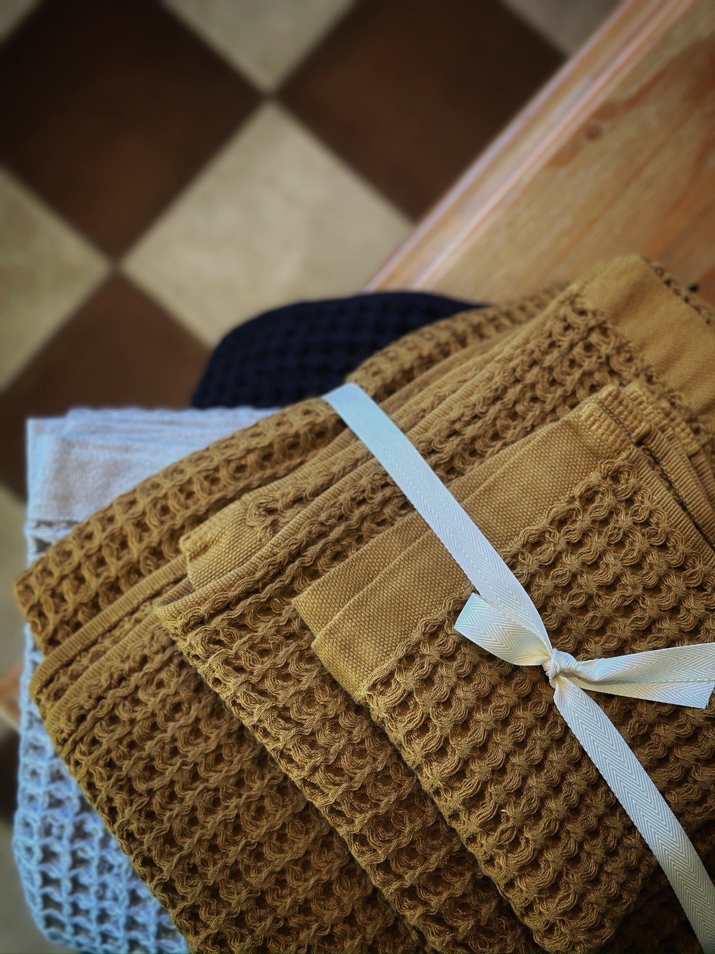Onsen Waffle Hand Towel