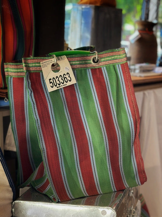 Recycled Plastic Stripe Bag D15