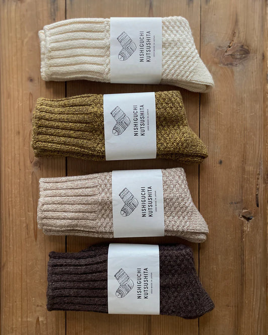 Nishiguchi Boston Wool Cotton Boot Socks