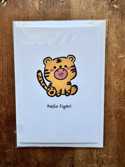 Dandelion Greeting Cards - Hello Tiger