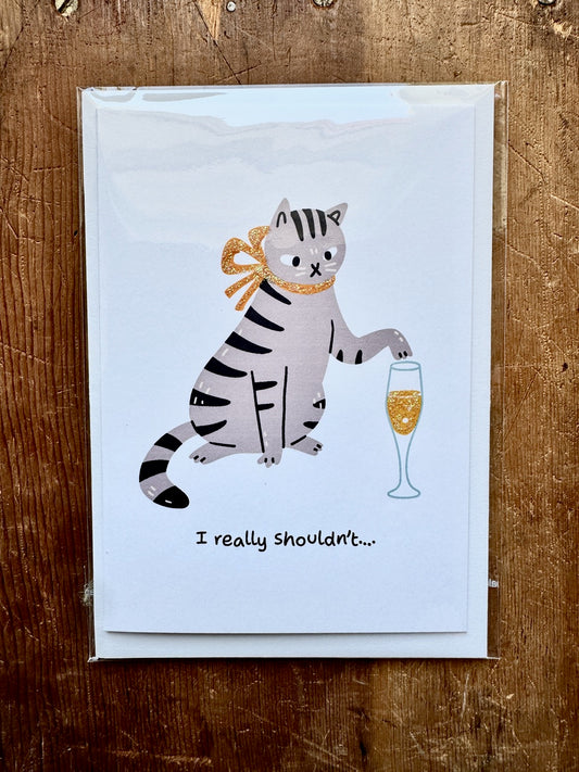 Dandelion Greeting Cards - I Really Shouldn't Cat