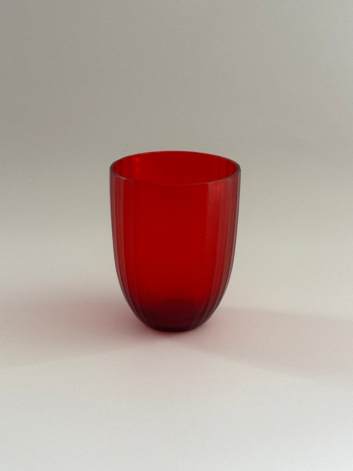 Brian Tunks Iguassu cut glass tumbler in Blood Orange