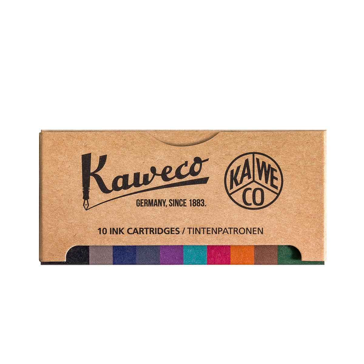 Fountain Pen Ink Cartridges - 10-Pack Colour Mix for Kaweco