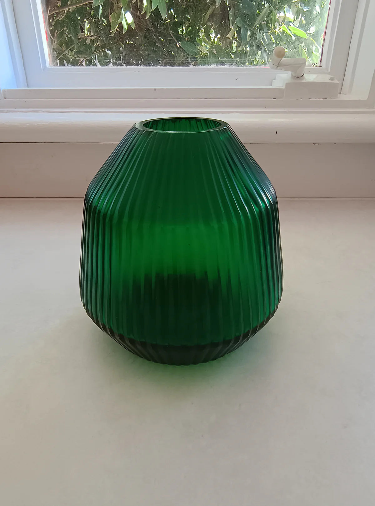 Brian Tunks Cut Glass Vase Conical, Mini.