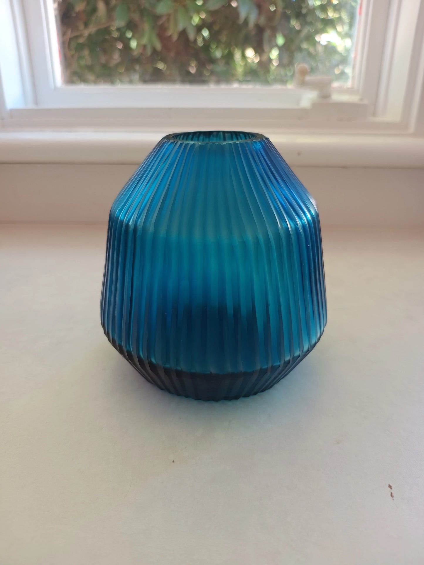 Brian Tunks Cut Glass Vase Conical, Mini.