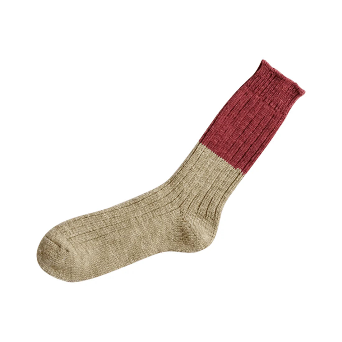 Nishiguchi Boston Wool Cotton Ribbed Slab Socks