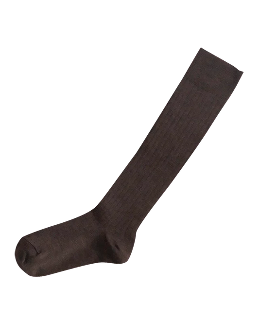 Nishiguchi Praha Wool Ribbed High Socks.
