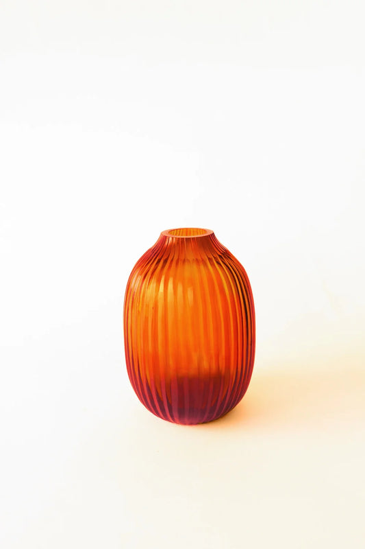 Brian Tunks Cut Glass Vase, Pod