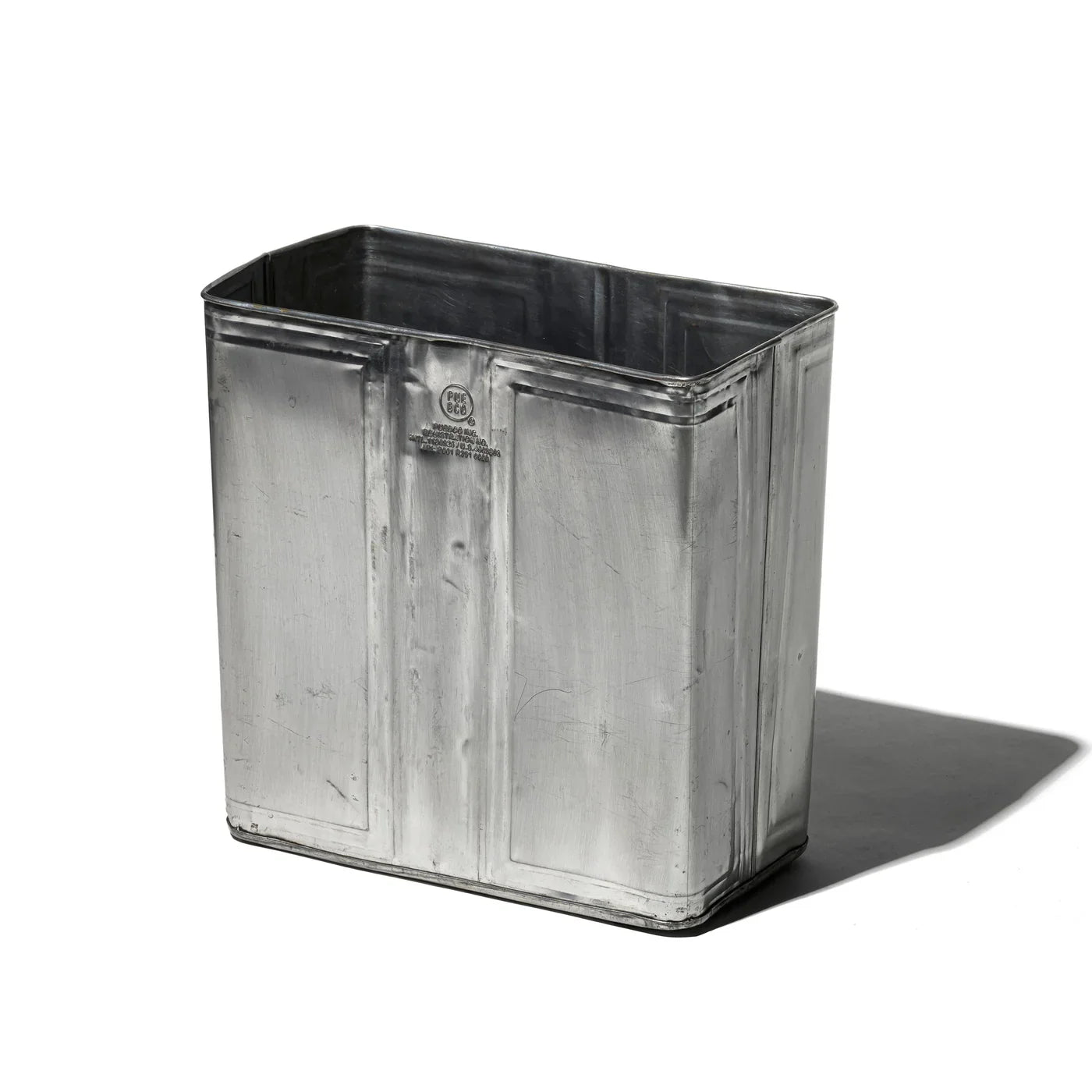Puebco Recycled Steel Trash Can - Rectangle