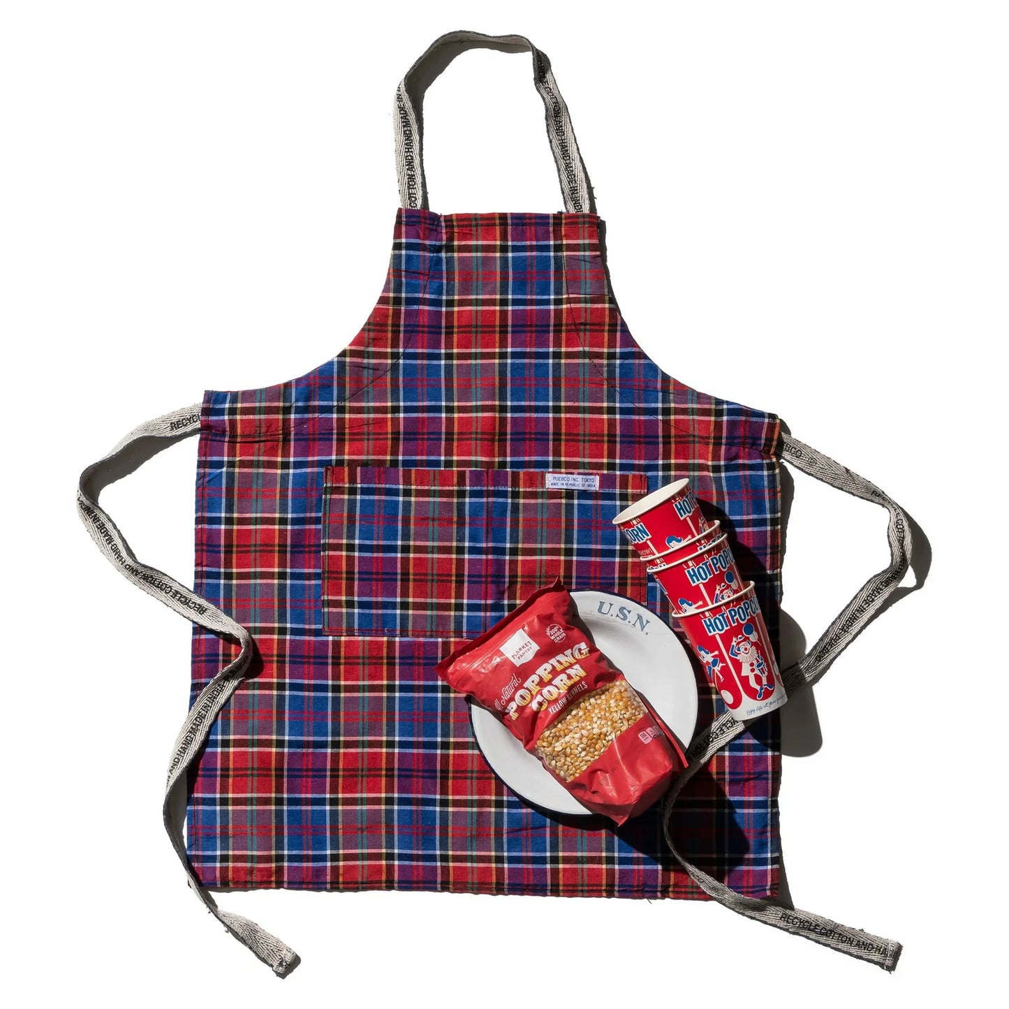 Apron - recycled cotton check apron