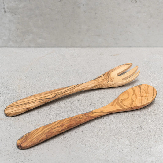 Heaven In Earth Olive Wood Salad Servers