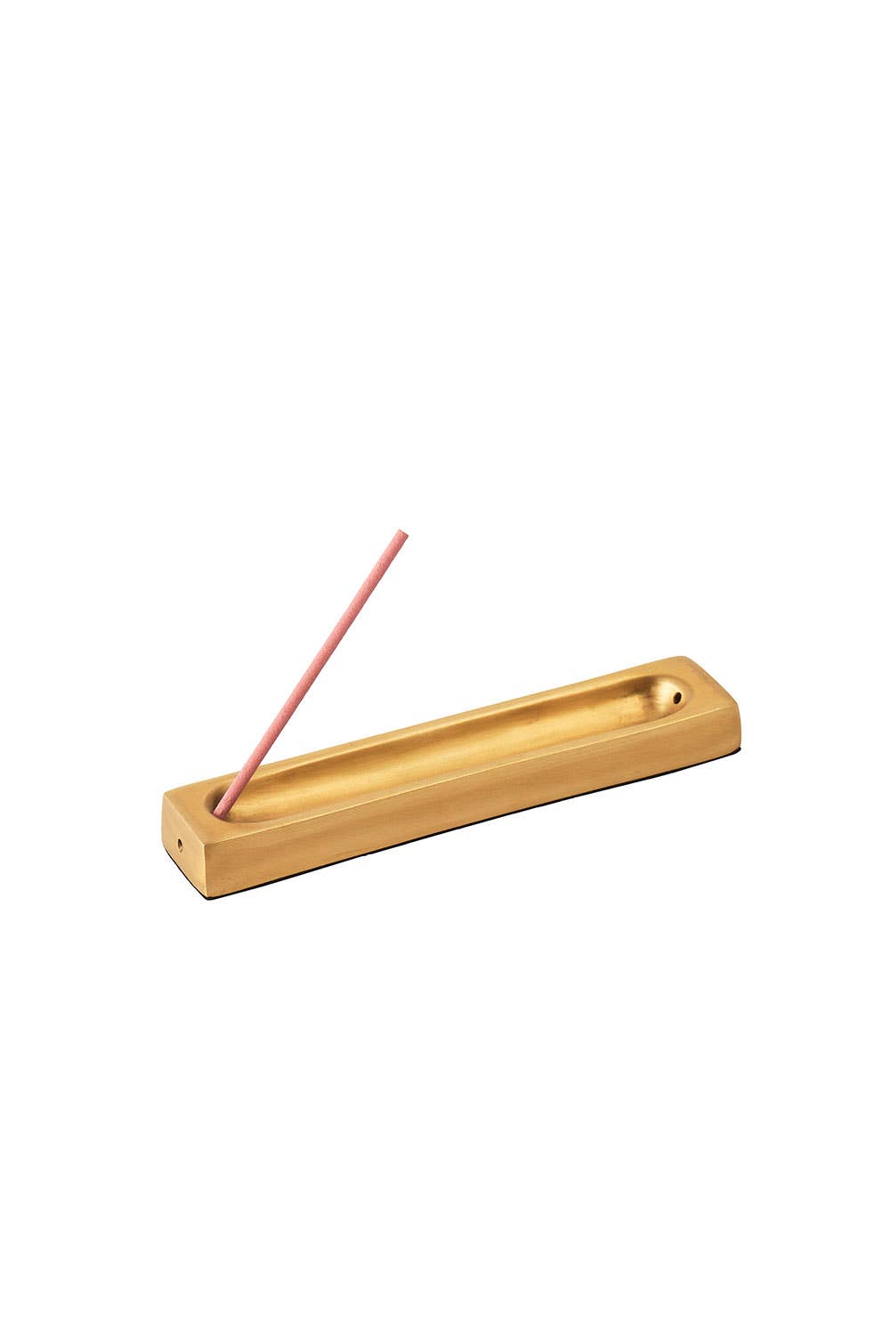 Fog Linen Work rectangular brass incense stand, detail