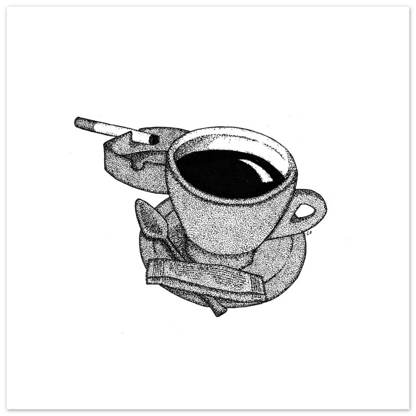 Kiss City Art: Coffee & Cigarettes