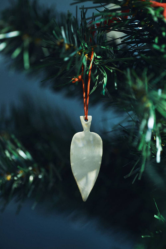 Brass / Silver Plated Leaf Hanging Ornament (narrow leaf)