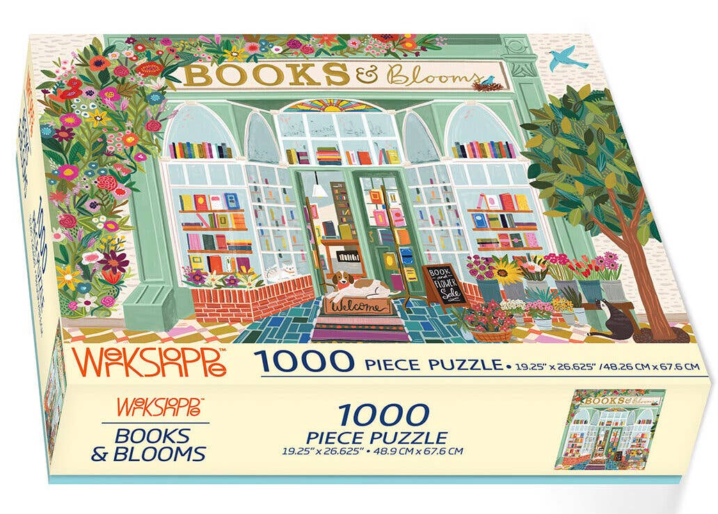 WerkShoppe 1000 Pc Puzzle – Books & Blooms