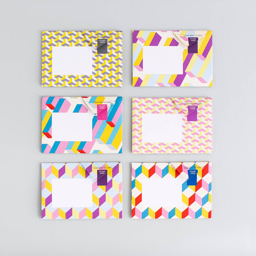 Urban Pigeon Colorful Folding Letter Pack, Pack of 6