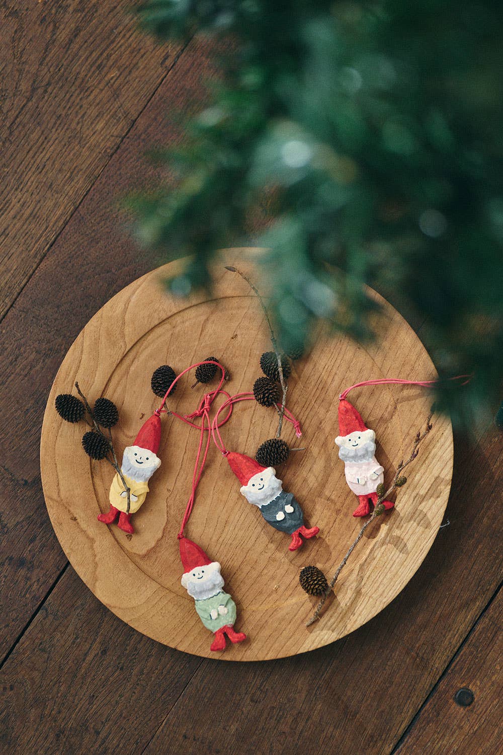 Holiday Ornament 4 pcs set Gnome