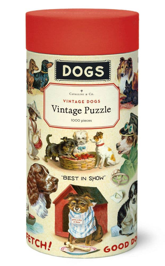 Cavallini 'Vintage Dogs' 1000 Pc Vintage Puzzle