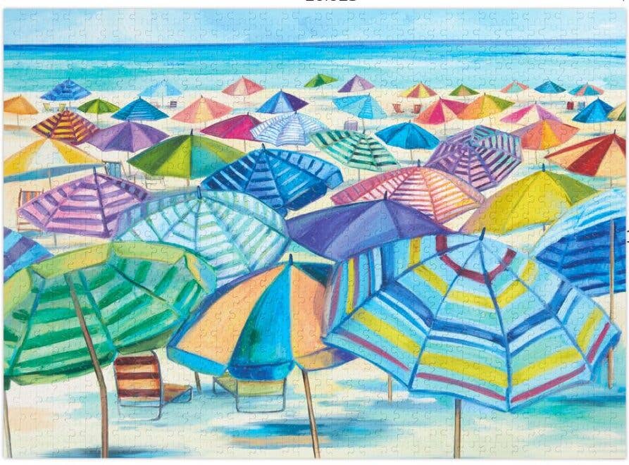 WerkShoppe 1000 Pc Puzzle – Umbrella Beach