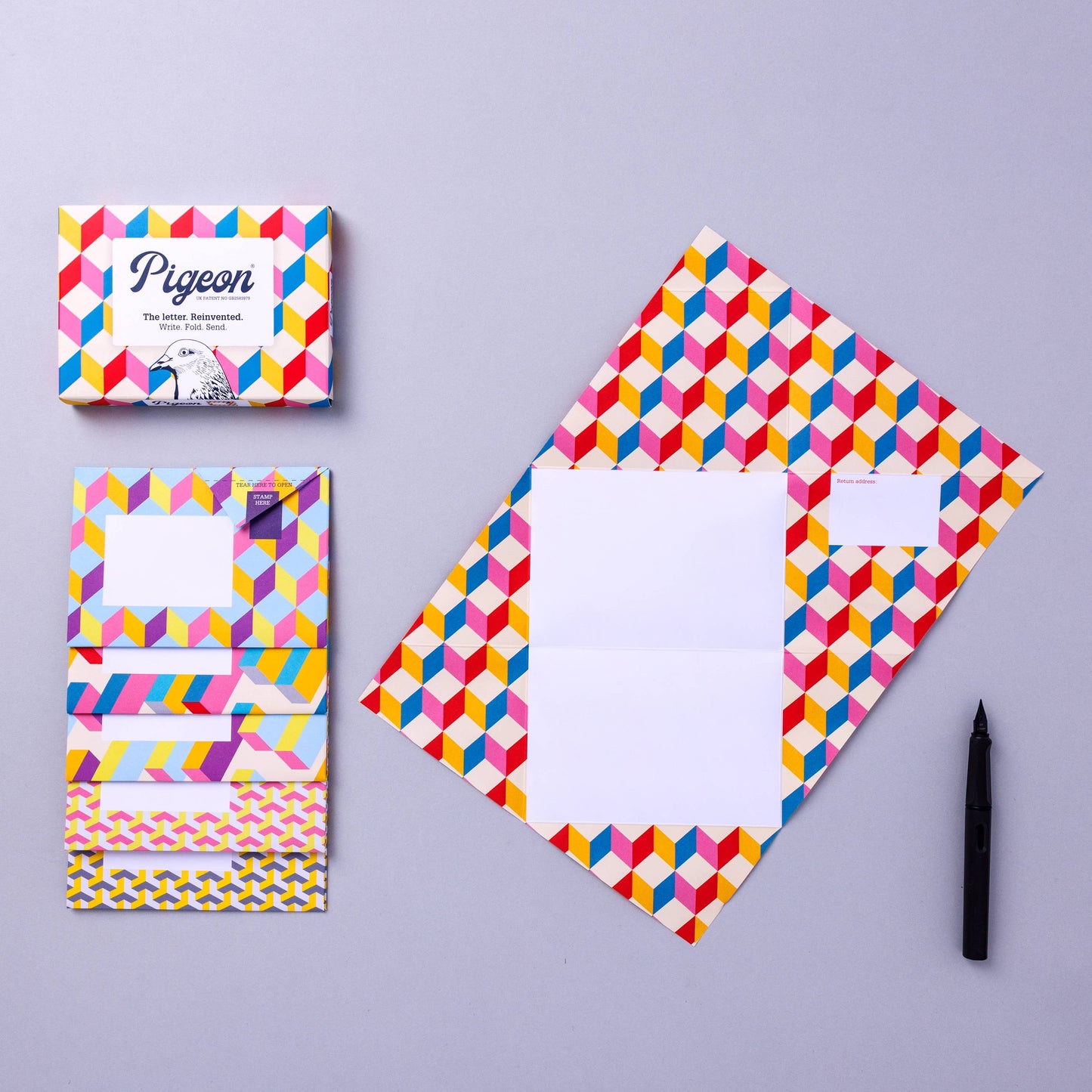 Urban Pigeon Colorful Folding Letter Pack, Pack of 6