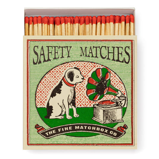 Dog And Gramaphone | Square - Safety Matches