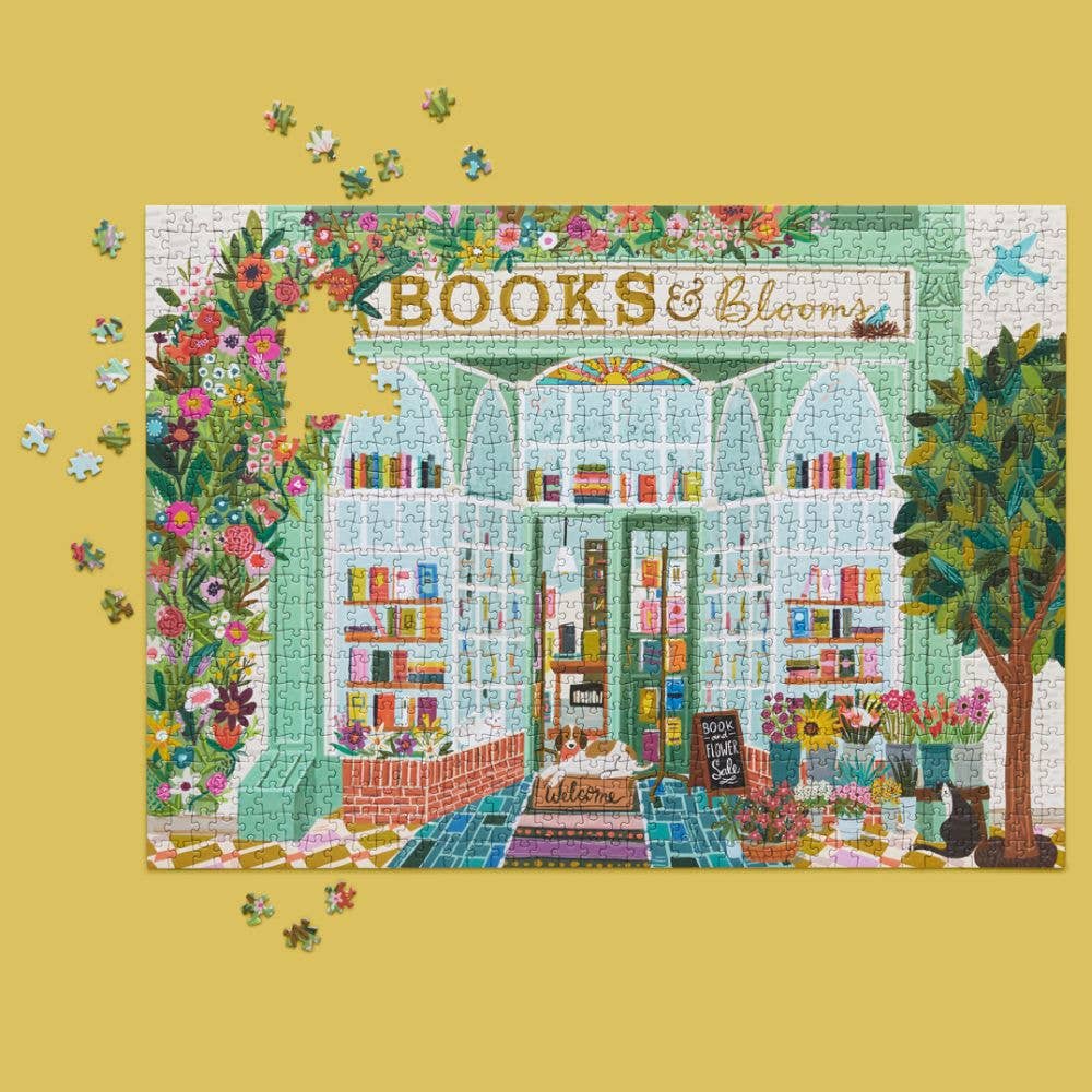 WerkShoppe 1000 Pc Puzzle – Books & Blooms