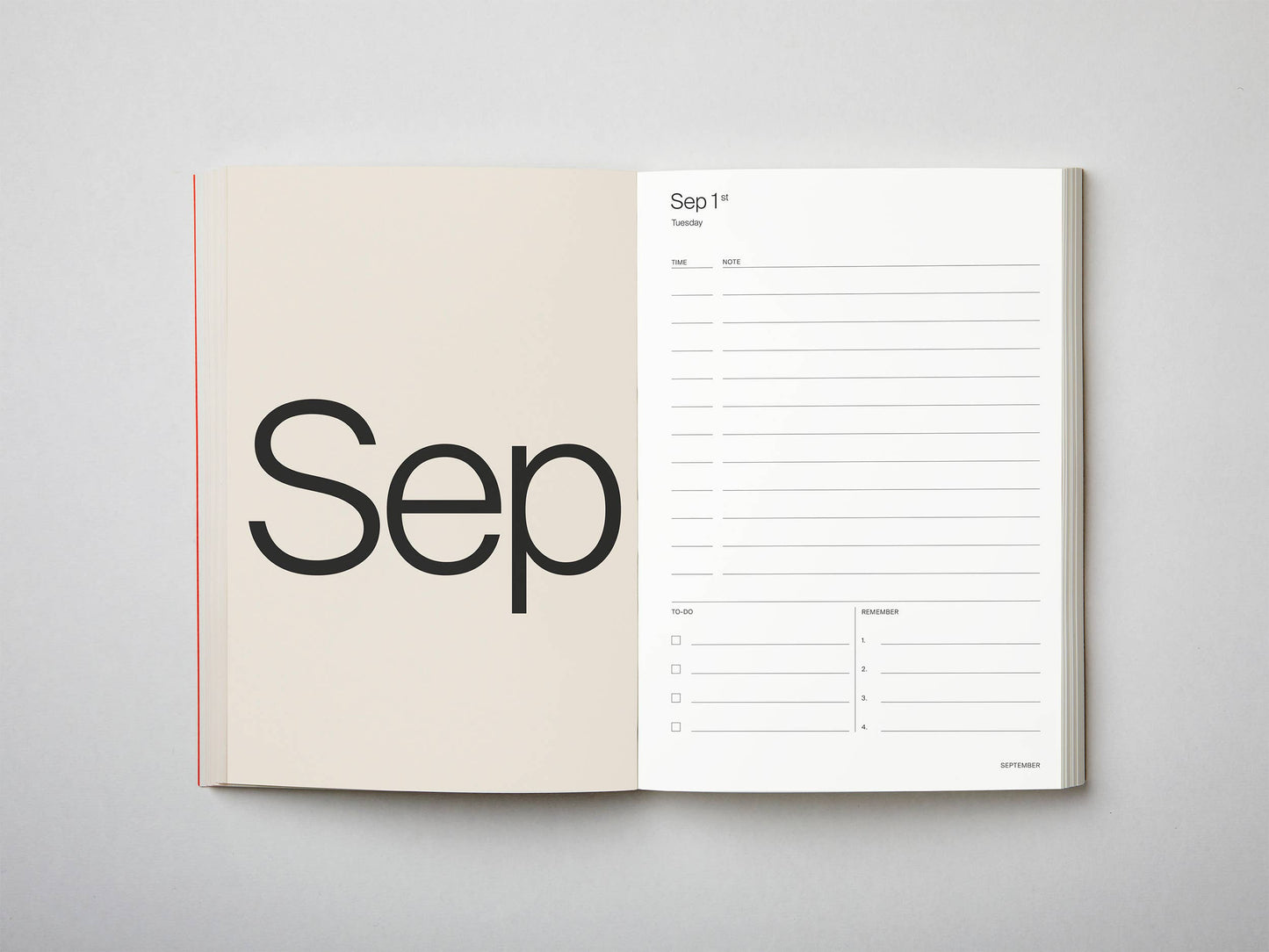 Red 2026 Planner with Black Foiled Cover