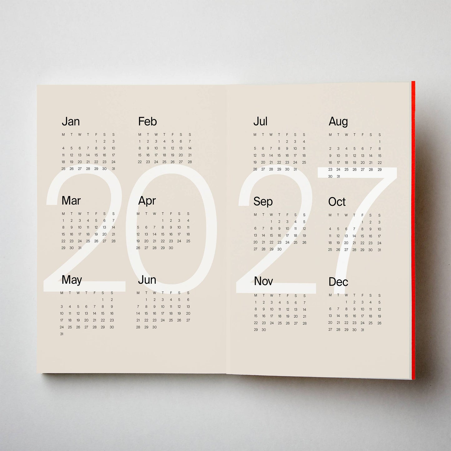 Red 2026 Planner with Black Foiled Cover