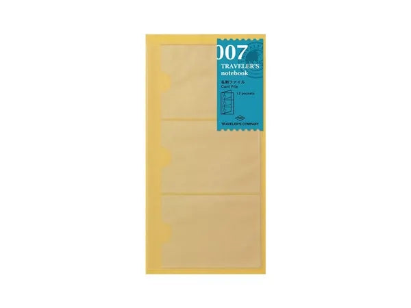TRAVELER'S 007 Regular Card File (12 Pockets) Notebook Insert