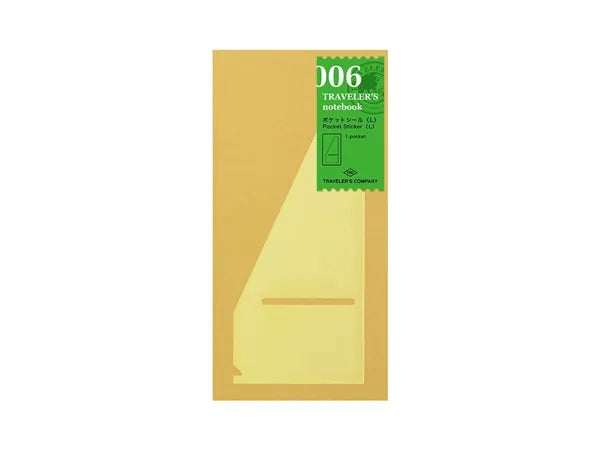 TRAVELER'S 006 Regular Pocket Sticker (1 Pocket) Notebook Insert