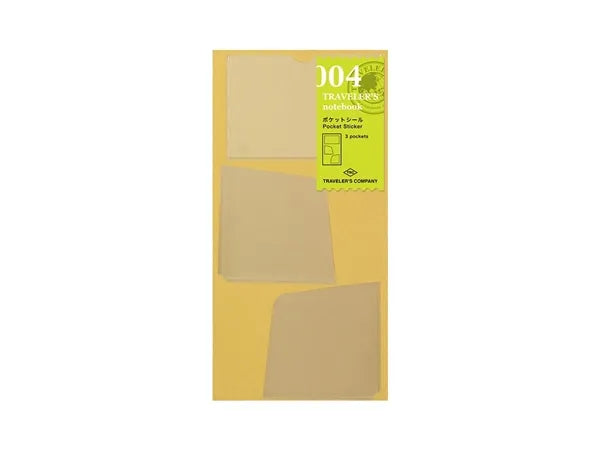 TRAVELER'S 004 Regular Pocket Sticker (3 Pockets) Notebook Insert
